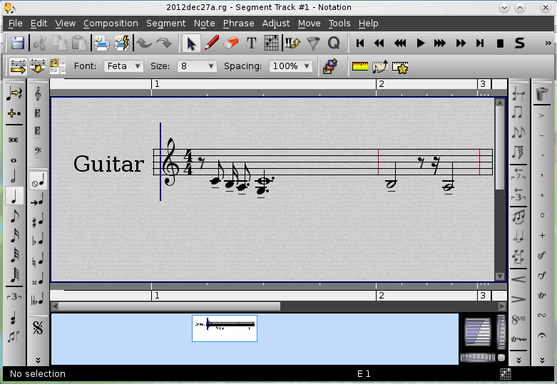 Rosegarden notation editor