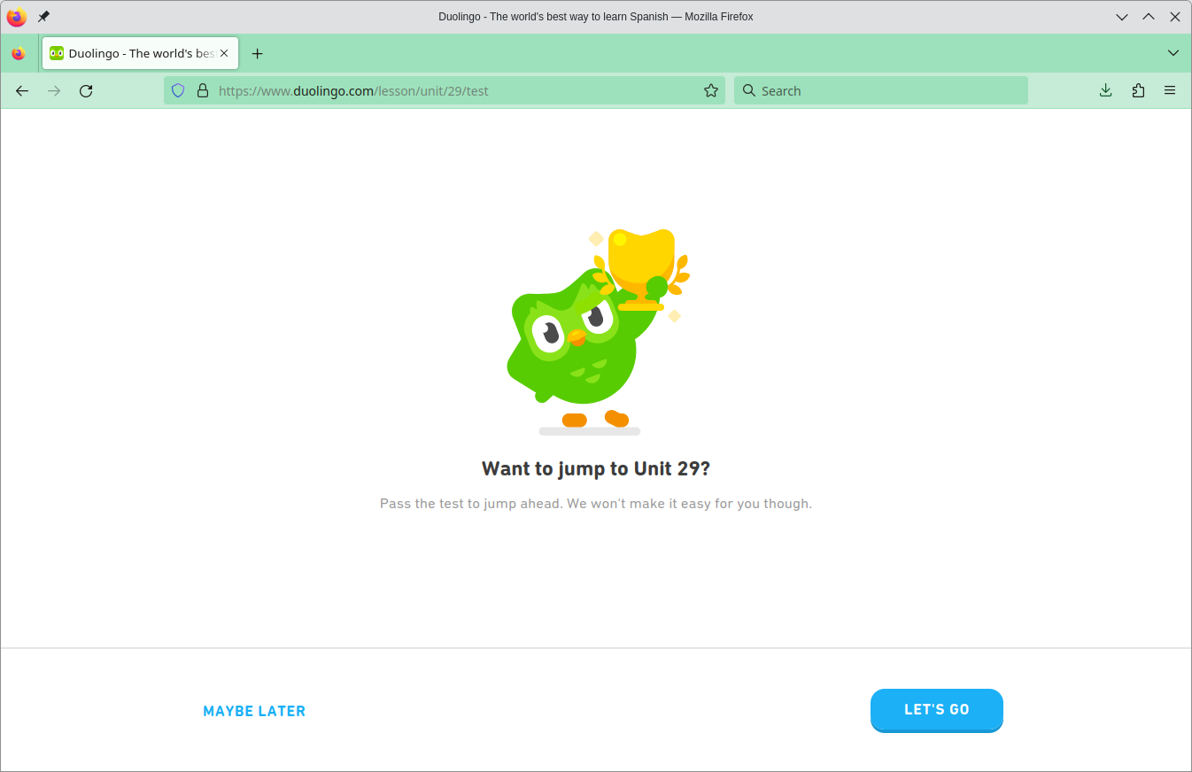 Duolingo skip step 2