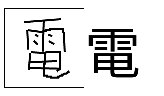 Den 電　Kanji